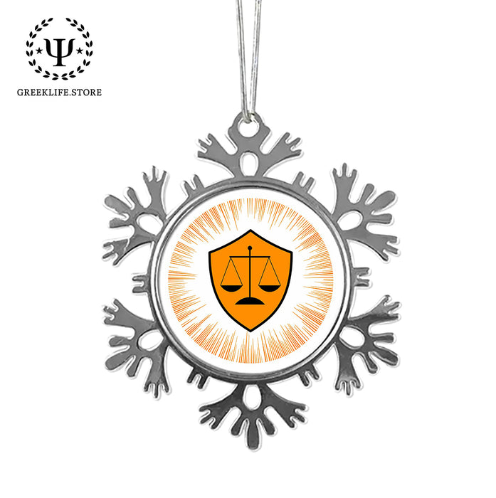Phi Mu Delta Christmas Ornament - Snowflake Metal