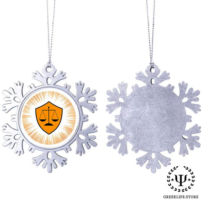 Phi Mu Delta Christmas Ornament - Snowflake Metal