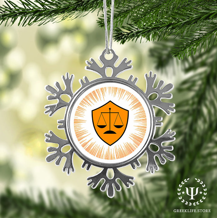 Phi Mu Delta Christmas Ornament - Snowflake Metal