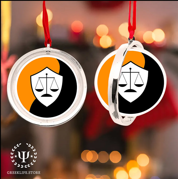 Phi Mu Delta Christmas Reversible Flat Round Ornament