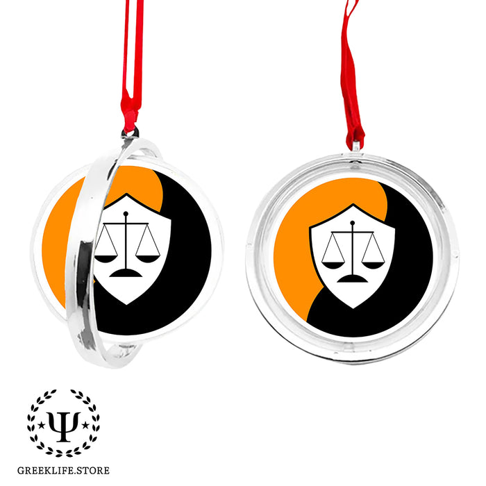 Phi Mu Delta Christmas Reversible Flat Round Ornament