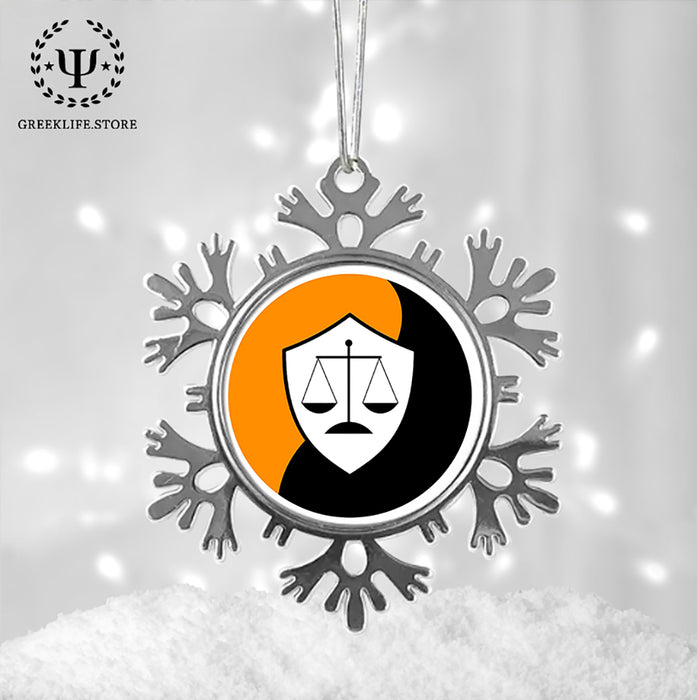 Phi Mu Delta Christmas Ornament - Snowflake Metal