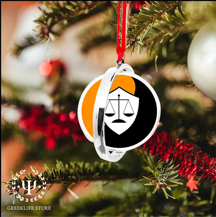 Phi Mu Delta Christmas Reversible Flat Round Ornament