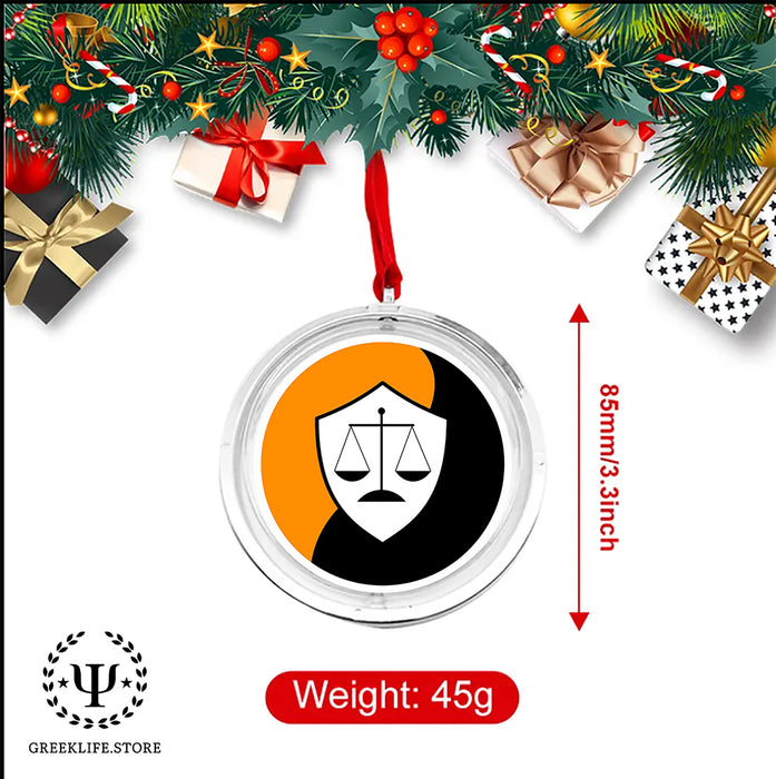 Phi Mu Delta Christmas Reversible Flat Round Ornament