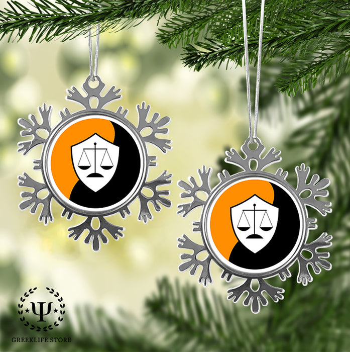 Phi Mu Delta Christmas Ornament - Snowflake Metal