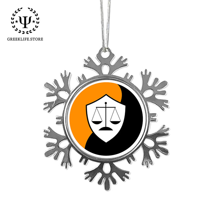 Phi Mu Delta Christmas Ornament - Snowflake Metal