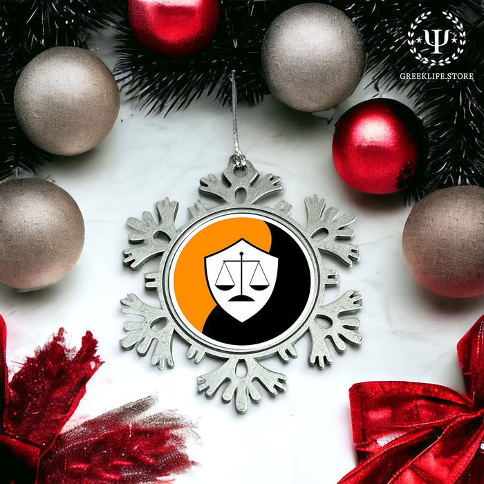 Phi Mu Delta Christmas Ornament - Snowflake Metal