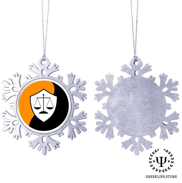 Phi Mu Delta Christmas Ornament - Snowflake Metal