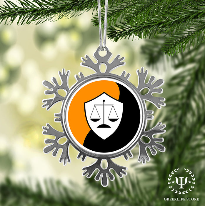 Phi Mu Delta Christmas Ornament - Snowflake Metal