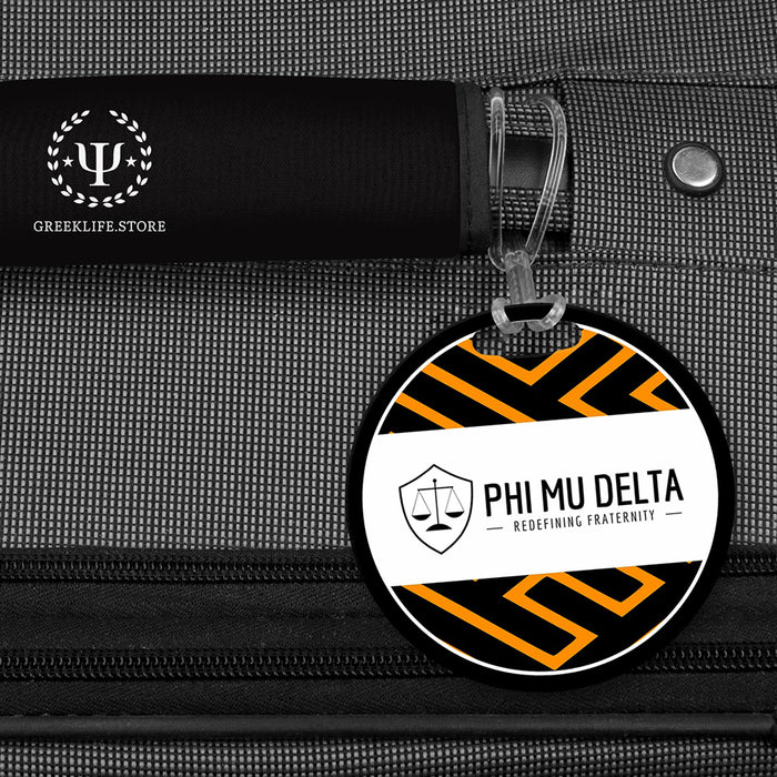 Phi Mu Delta Luggage Bag Tag (round)