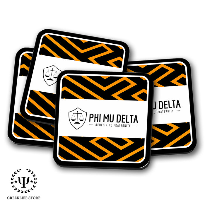 Phi Mu Delta Beverage Coasters Square (Set of 4)