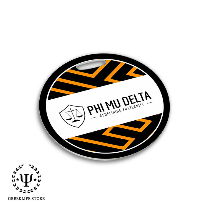 Phi Mu Delta Luggage Bag Tag (round)