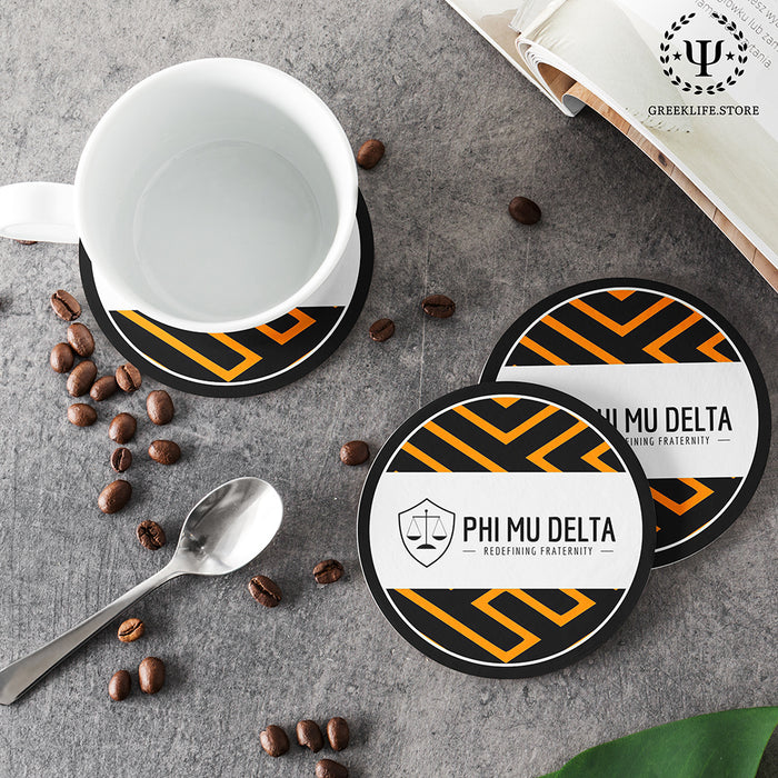 Phi Mu Delta Beverage coaster round (Set of 4)