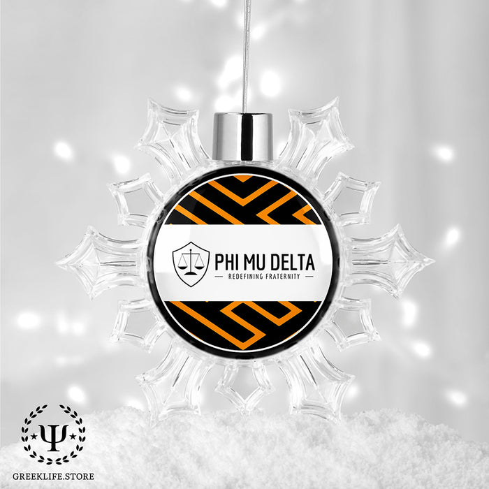 Phi Mu Delta Christmas Ornament - Snowflake