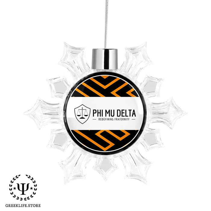 Phi Mu Delta Christmas Ornament - Snowflake