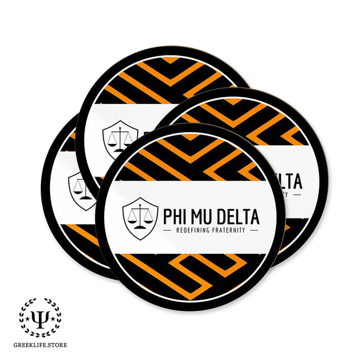 Phi Mu Delta Beverage coaster round (Set of 4)