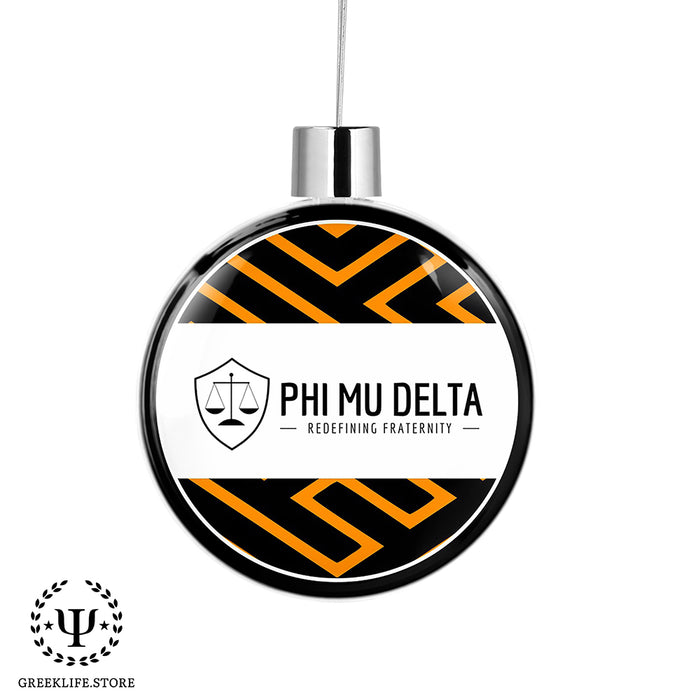 Phi Mu Delta Christmas Ornament Flat Round