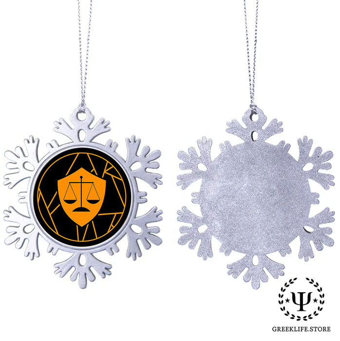 Phi Mu Delta Christmas Ornament - Snowflake Metal