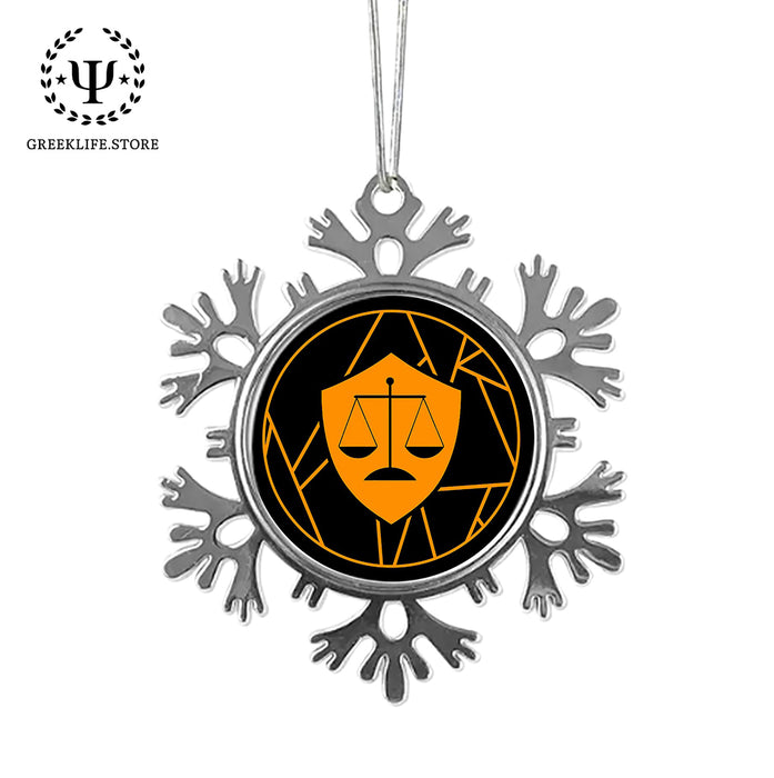 Phi Mu Delta Christmas Ornament - Snowflake Metal