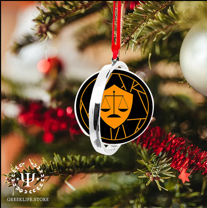 Phi Mu Delta Christmas Reversible Flat Round Ornament