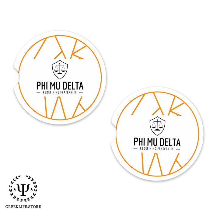 Phi Mu Delta Car Cup Holder Coaster (Set of 2)