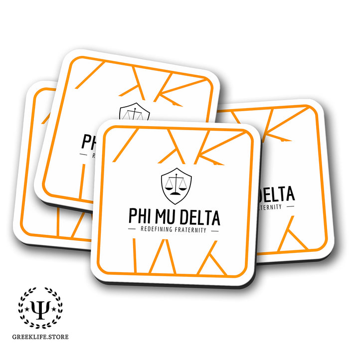 Phi Mu Delta Beverage Coasters Square (Set of 4)