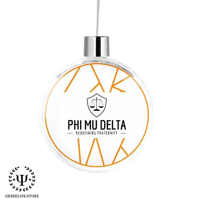 Phi Mu Delta Christmas Ornament Flat Round