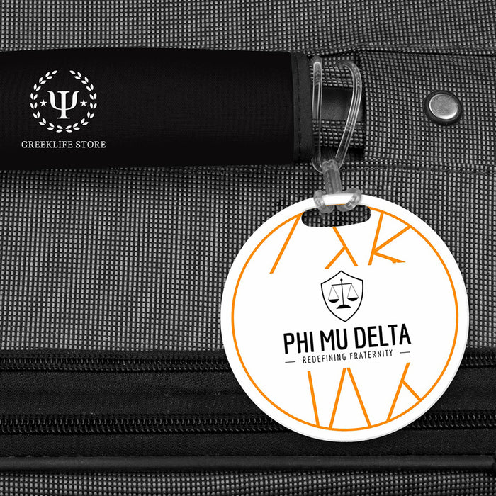 Phi Mu Delta Luggage Bag Tag (round)