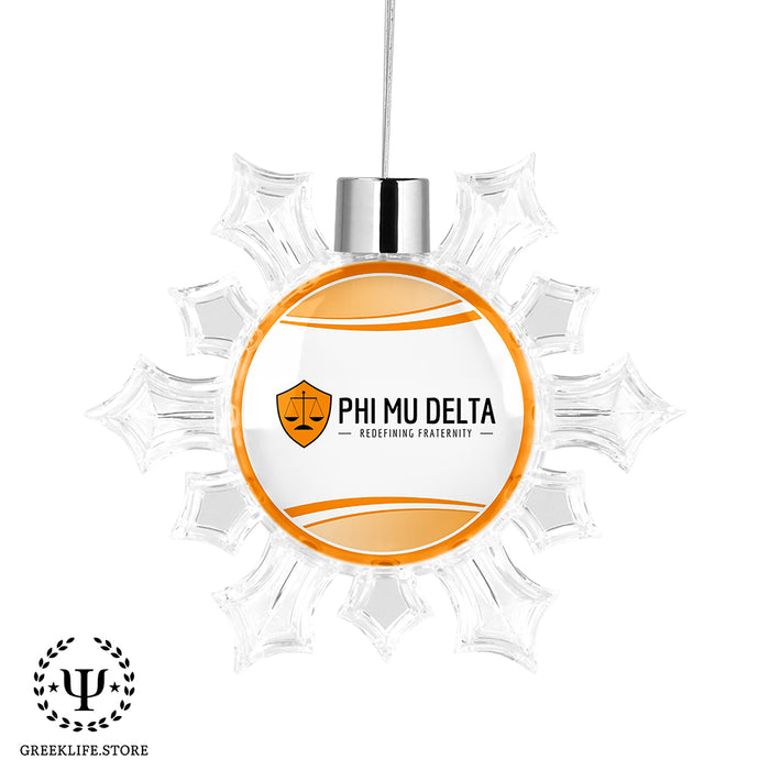 Phi Mu Delta Christmas Ornament - Snowflake