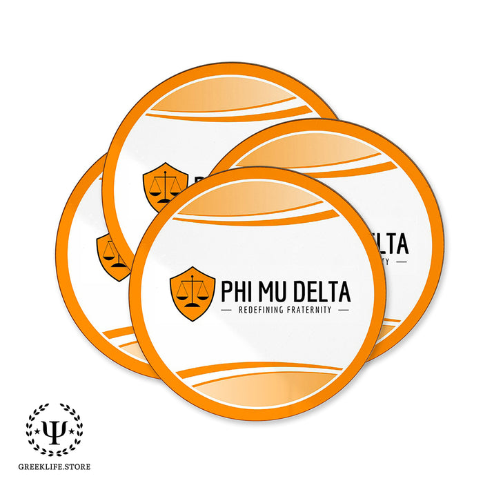 Phi Mu Delta Beverage coaster round (Set of 4)