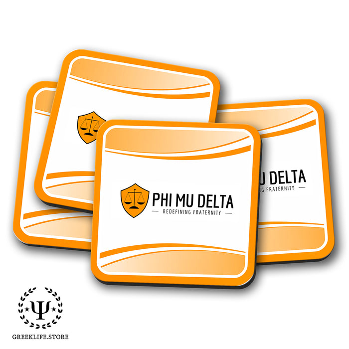 Phi Mu Delta Beverage Coasters Square (Set of 4)