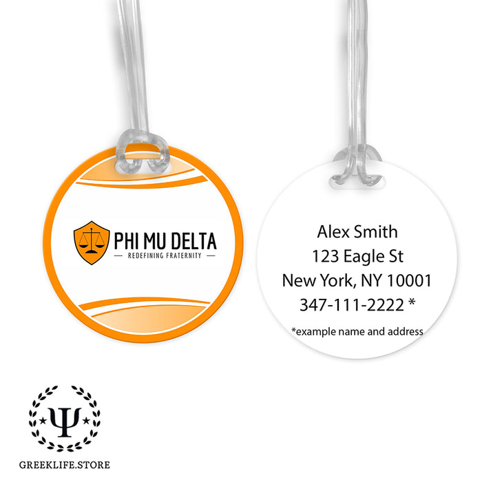 Phi Mu Delta Luggage Bag Tag (round)