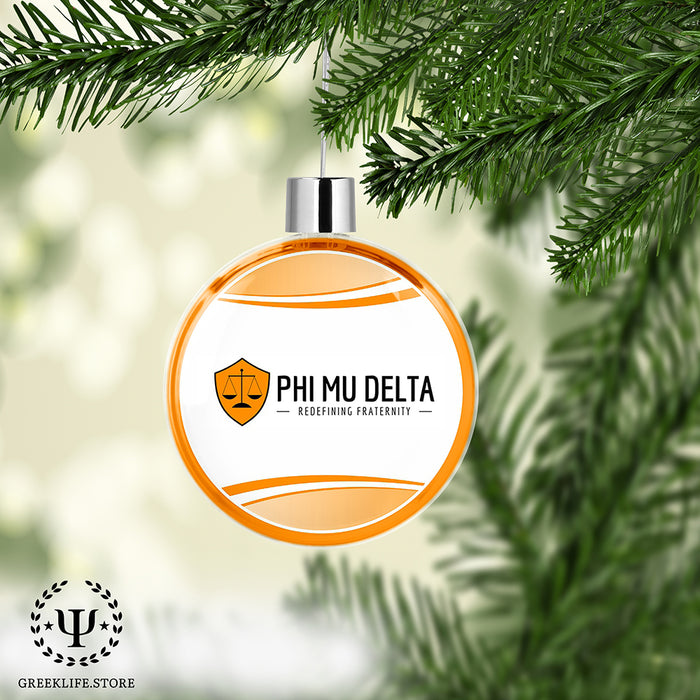 Phi Mu Delta Christmas Ornament Flat Round