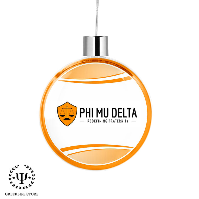 Phi Mu Delta Christmas Ornament Flat Round