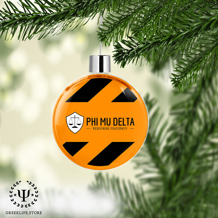 Phi Mu Delta Christmas Ornament Flat Round