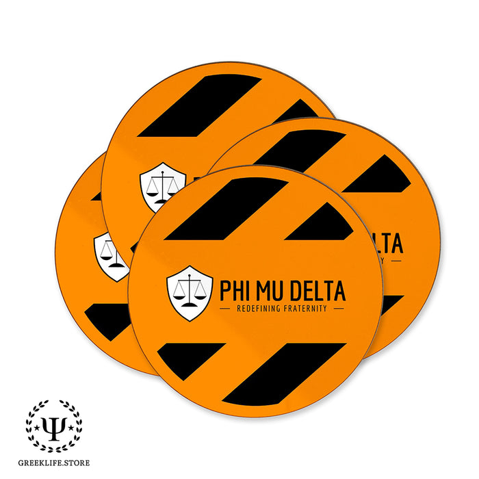 Phi Mu Delta Beverage coaster round (Set of 4)