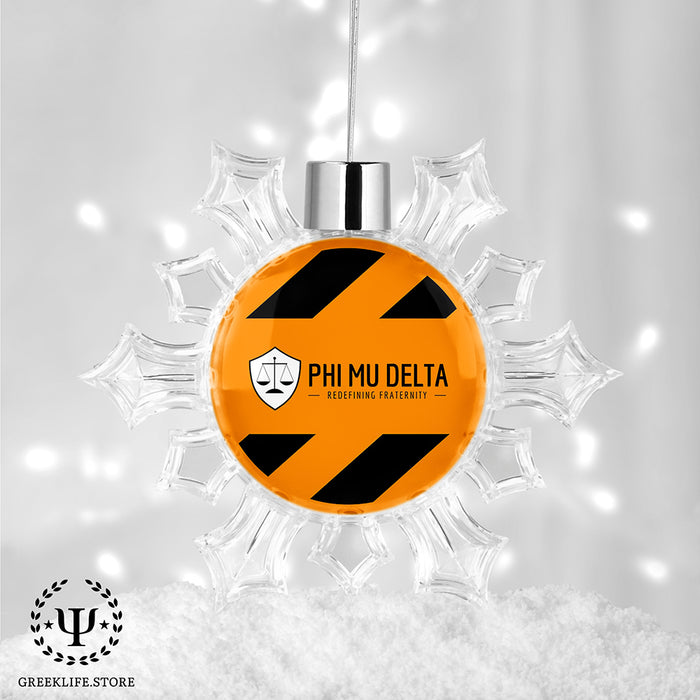 Phi Mu Delta Christmas Ornament - Snowflake