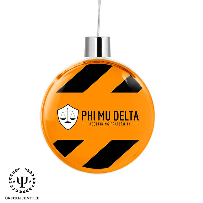 Phi Mu Delta Christmas Ornament Flat Round