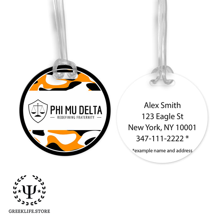 Phi Mu Delta Luggage Bag Tag (round)