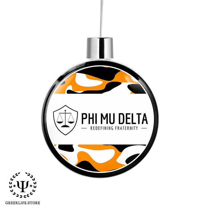 Phi Mu Delta Christmas Ornament Flat Round