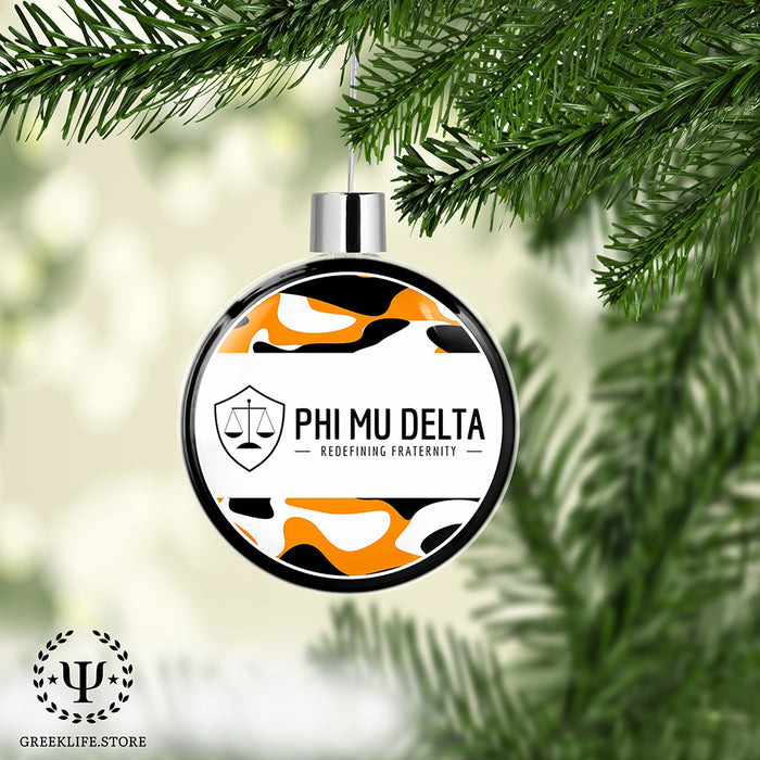 Phi Mu Delta Christmas Ornament Flat Round