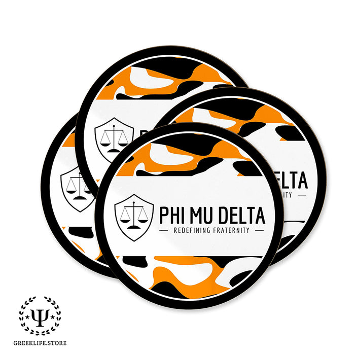 Phi Mu Delta Beverage coaster round (Set of 4)