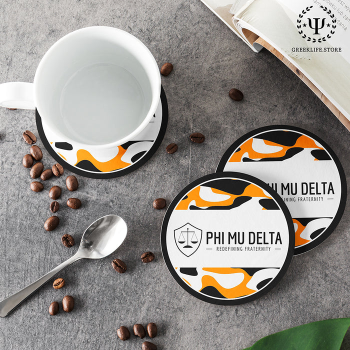 Phi Mu Delta Beverage coaster round (Set of 4)