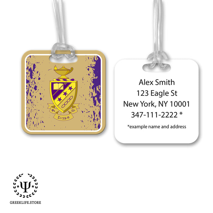 Phi Sigma Pi Luggage Bag Tag (square)