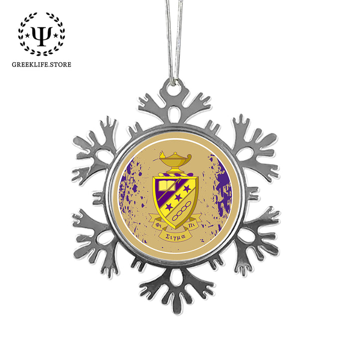 Phi Sigma Pi Christmas Ornament - Snowflake Metal
