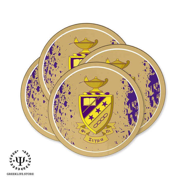 Phi Sigma Pi Beverage coaster round (Set of 4)