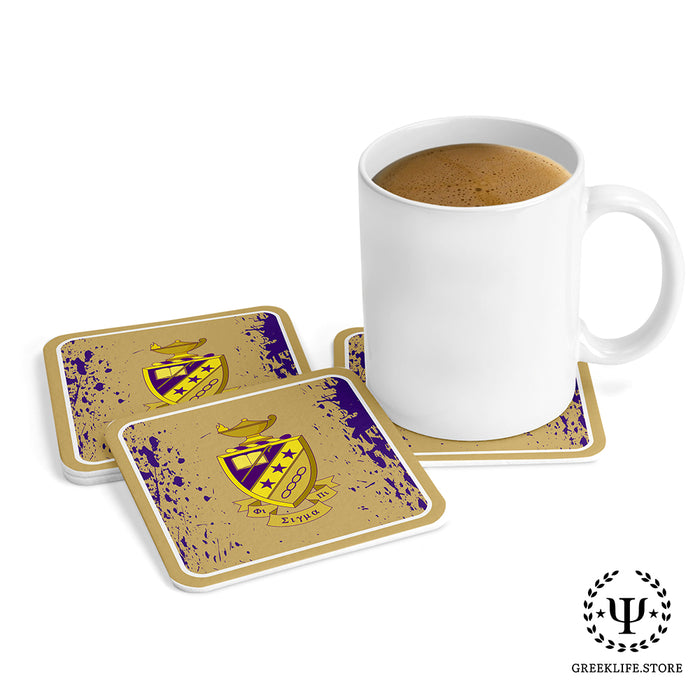 Phi Sigma Pi Beverage Coasters Square (Set of 4)