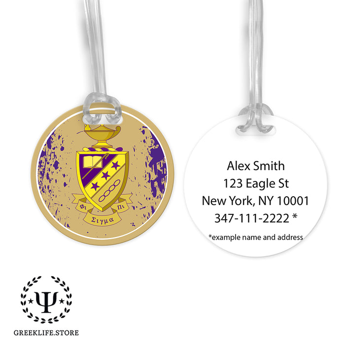 Phi Sigma Pi Luggage Bag Tag (round)