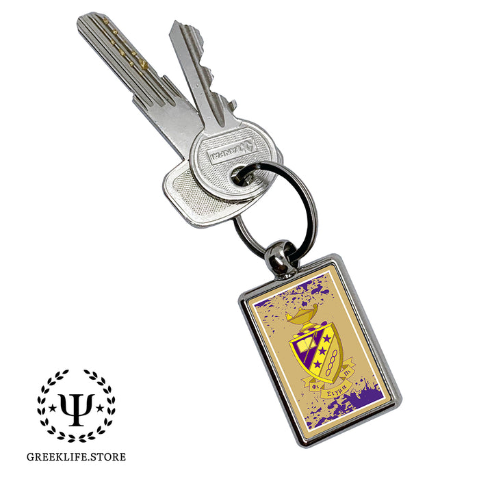 Phi Sigma Pi Keychain Rectangular