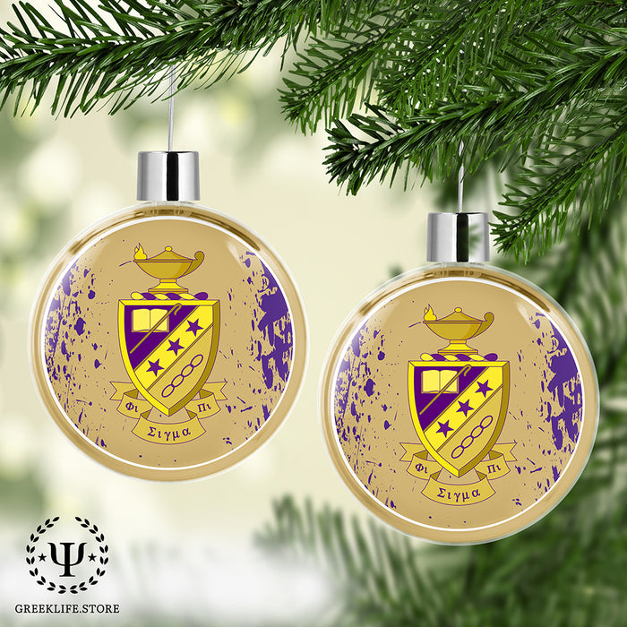 Phi Sigma Pi Christmas Ornament Flat Round